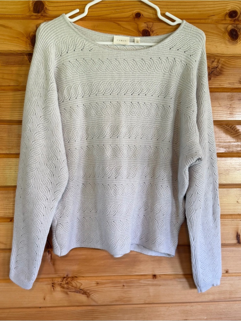 Cyrus Lightweight Open-Knit Boatneck Sweater - Light Gray